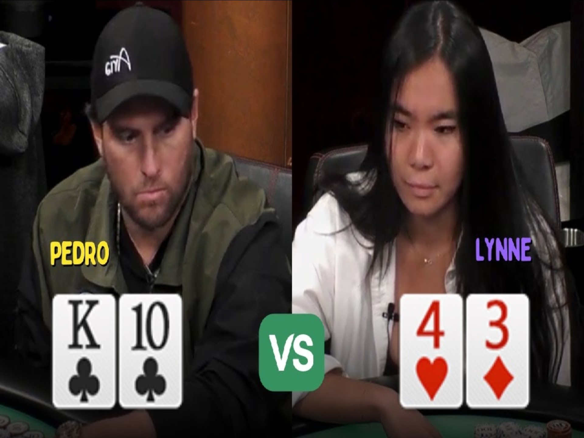 【德扑必看】Lynne是打得跟穿得一样奔放！牌面越湿越想跟注！