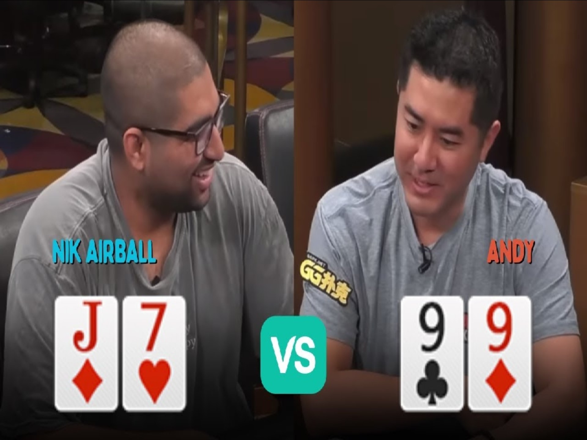 【德扑必看】Andy天四条还被加注；Airball小同花收pot笑得跟朵花儿似的…