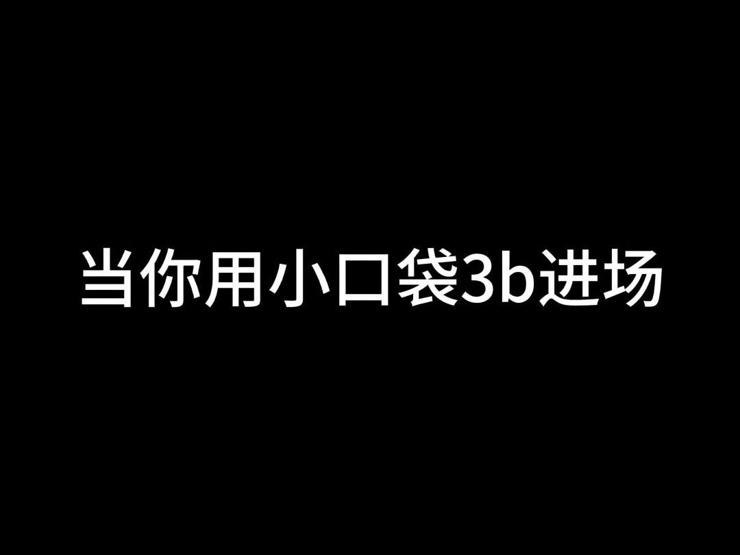 当你用小口袋3b进场会发生什么......