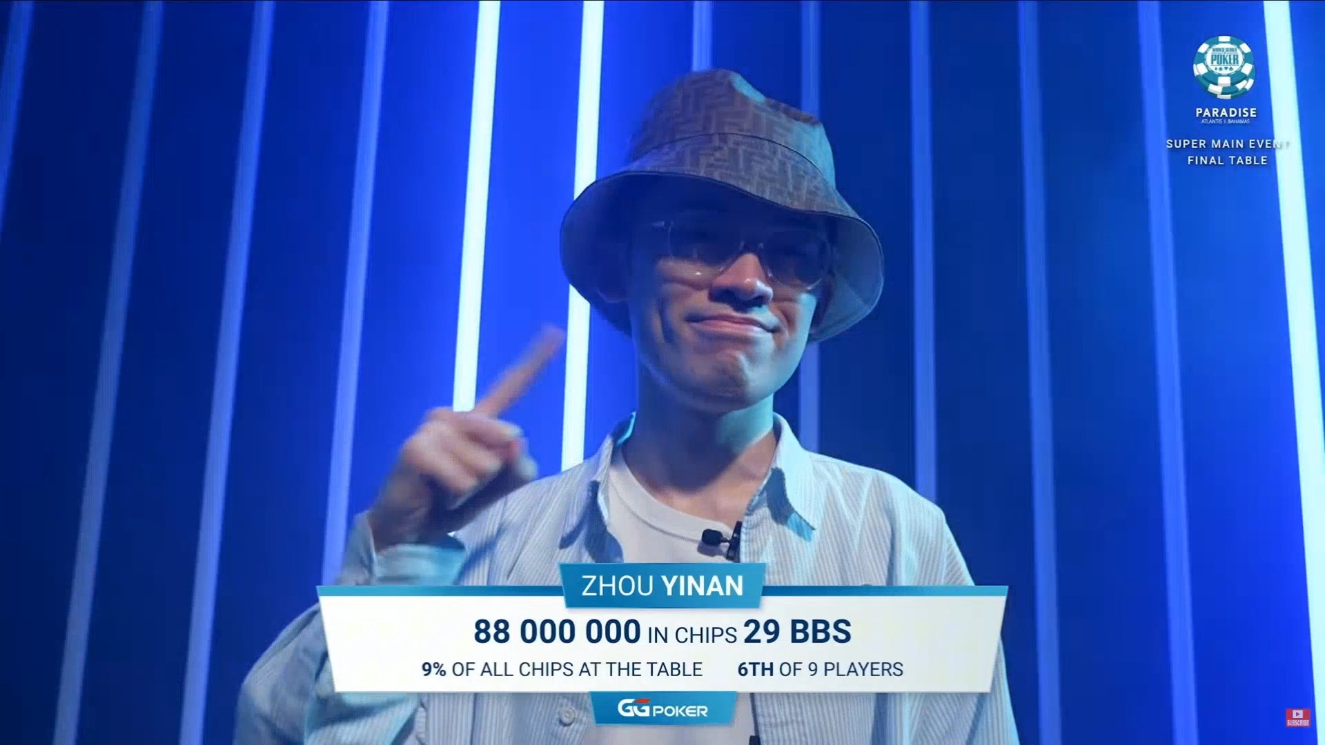 2024.12.20 直播 WSOP天堂岛 $25k买入 主赛 决赛桌 第1集