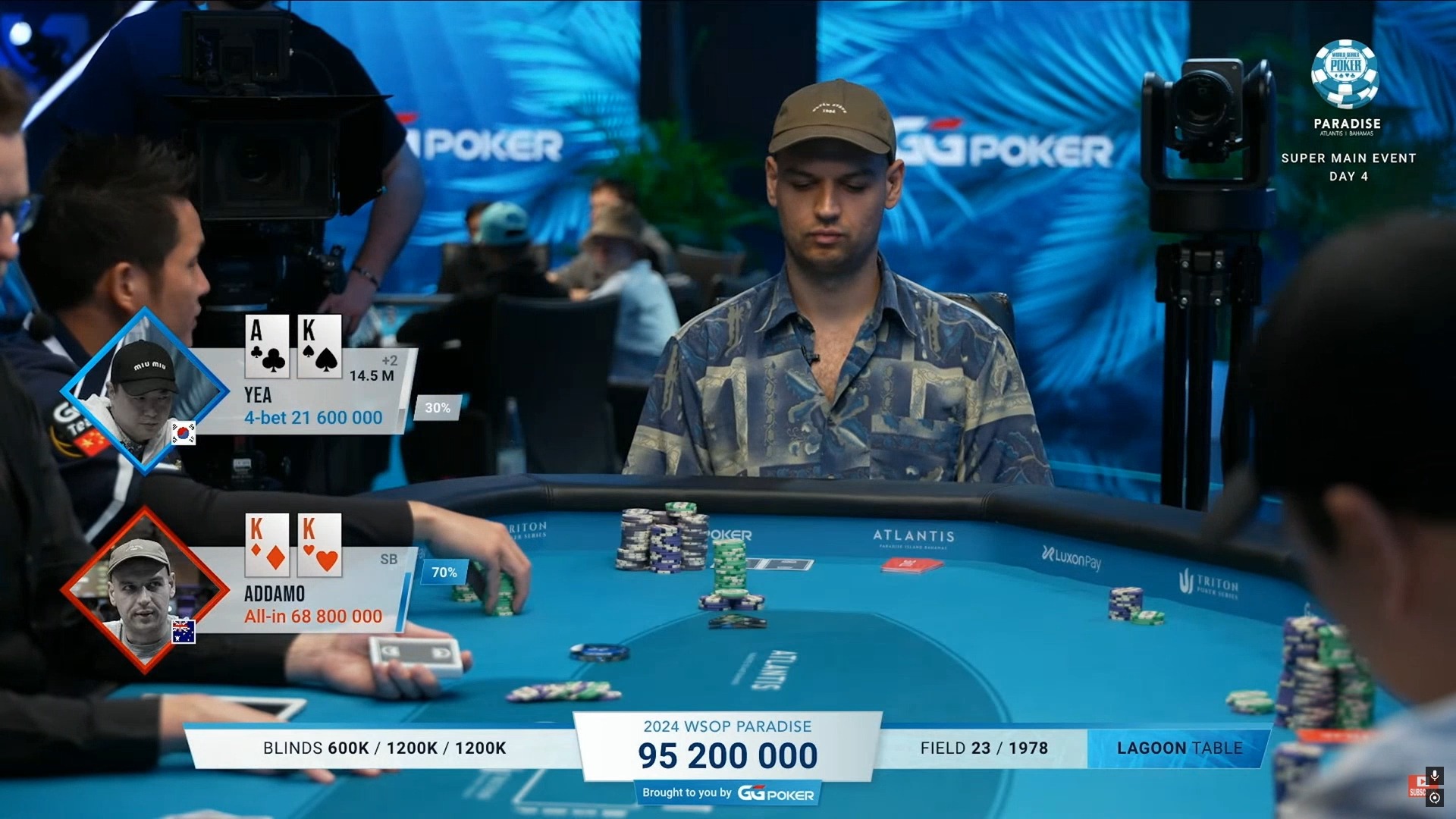 2024.12.19 直播 WSOP天堂岛 $25k买入 主赛DAY4 第5集