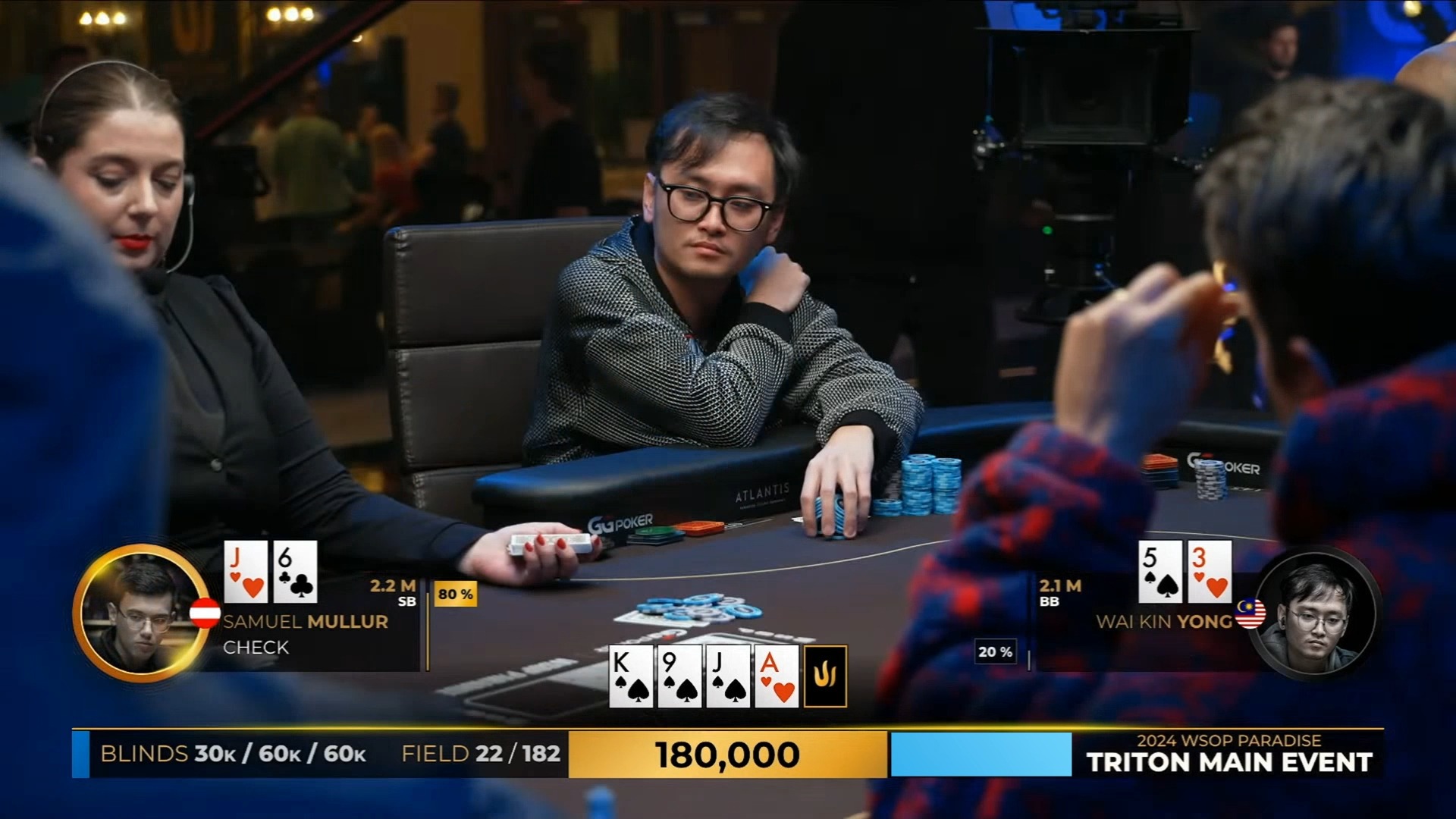 2024.12.12 直播 传奇扑克WSOP天堂岛 $100k买入 第9集
