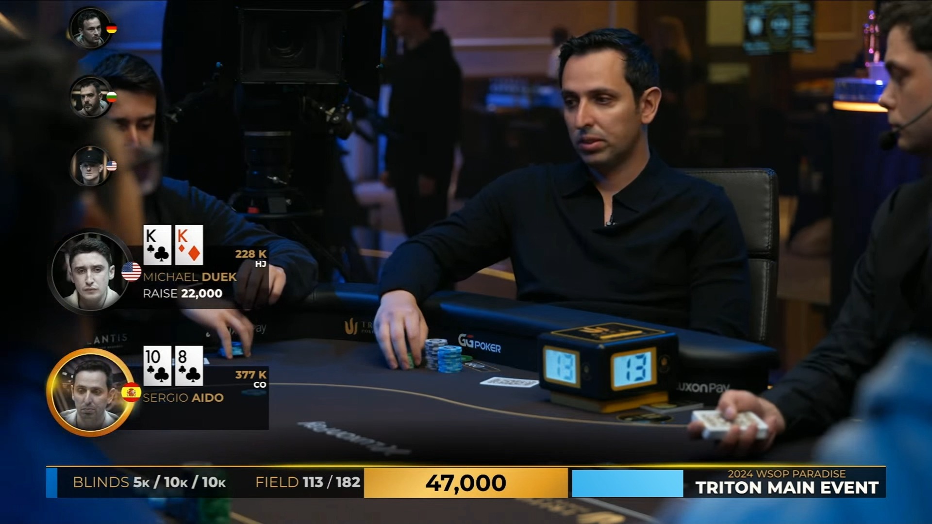 2024.12.12 直播 传奇扑克WSOP天堂岛 $100k买入 第1集