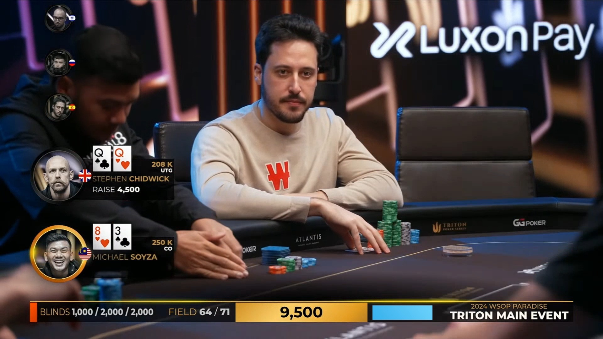 2024.12.11 直播 传奇扑克WSOP天堂岛 $100k买入 第3集