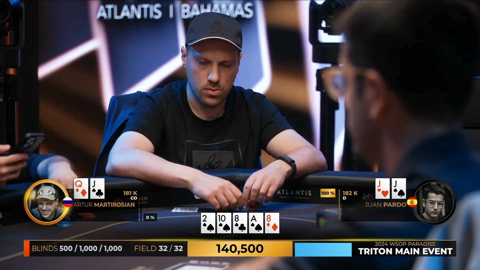 2024.12.11 直播 传奇扑克WSOP天堂岛 $100k买入 第1集