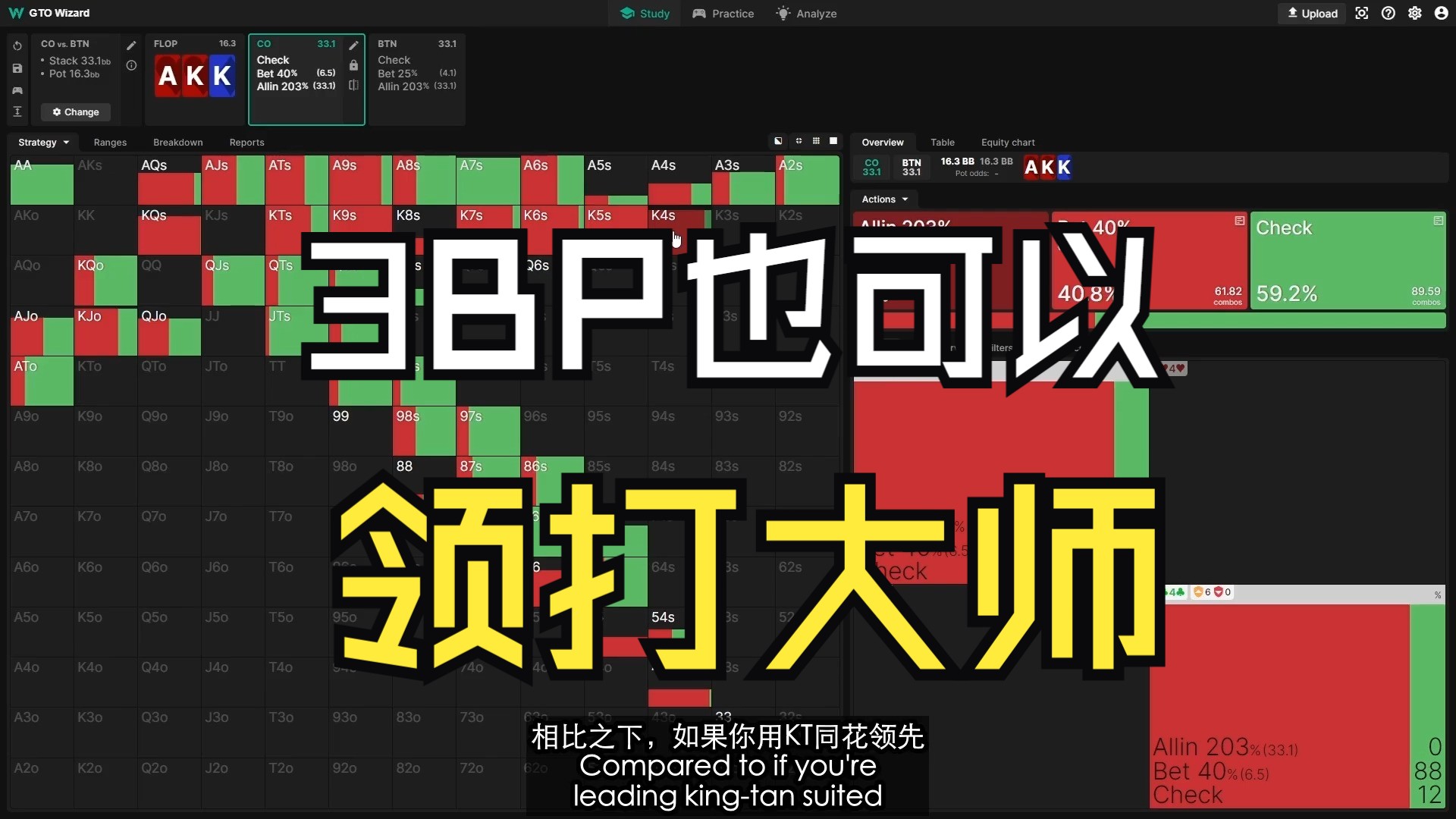 donk bet大师——从3bet底池领打