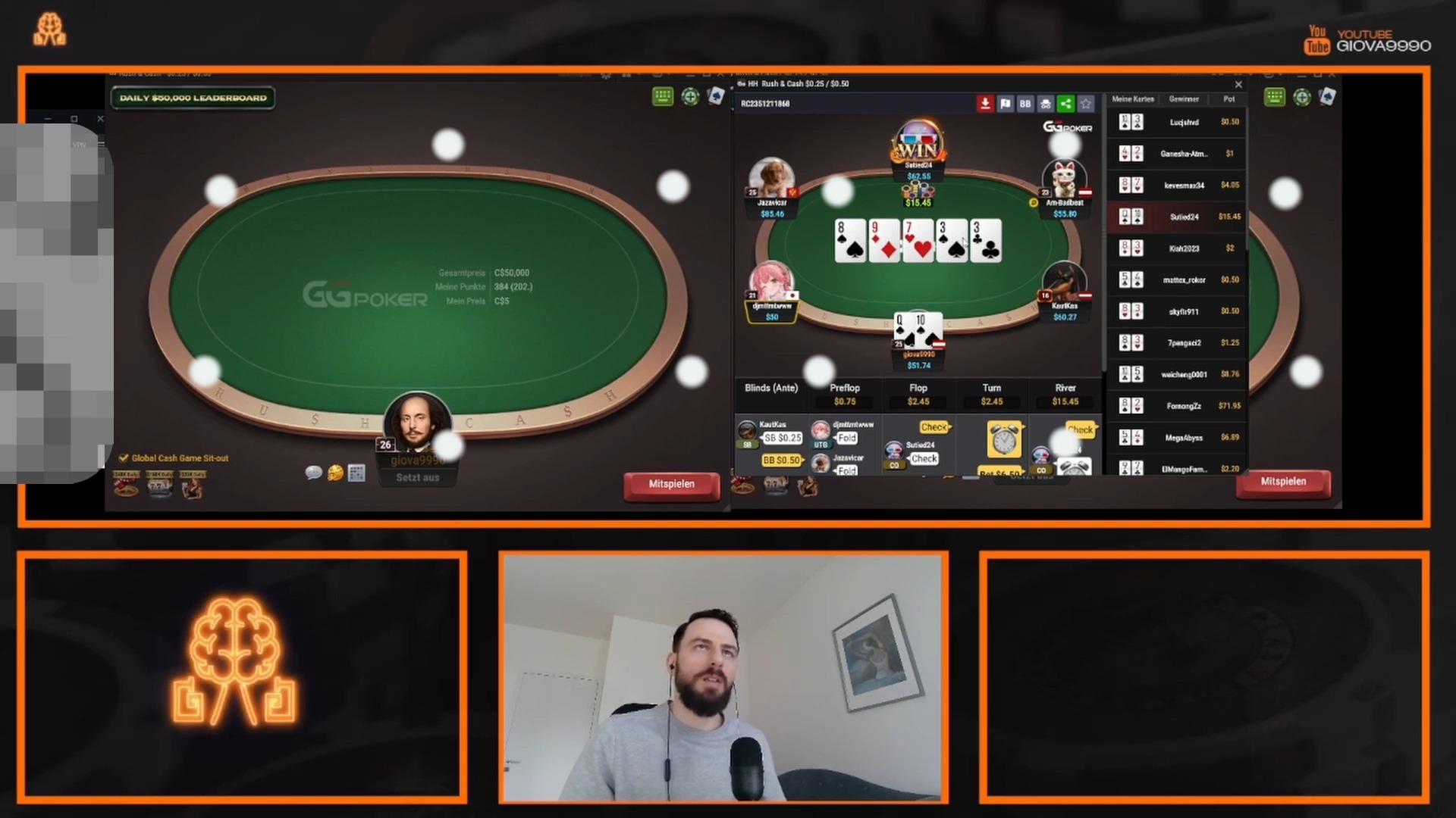 GGpoker NL50z 玩并解释