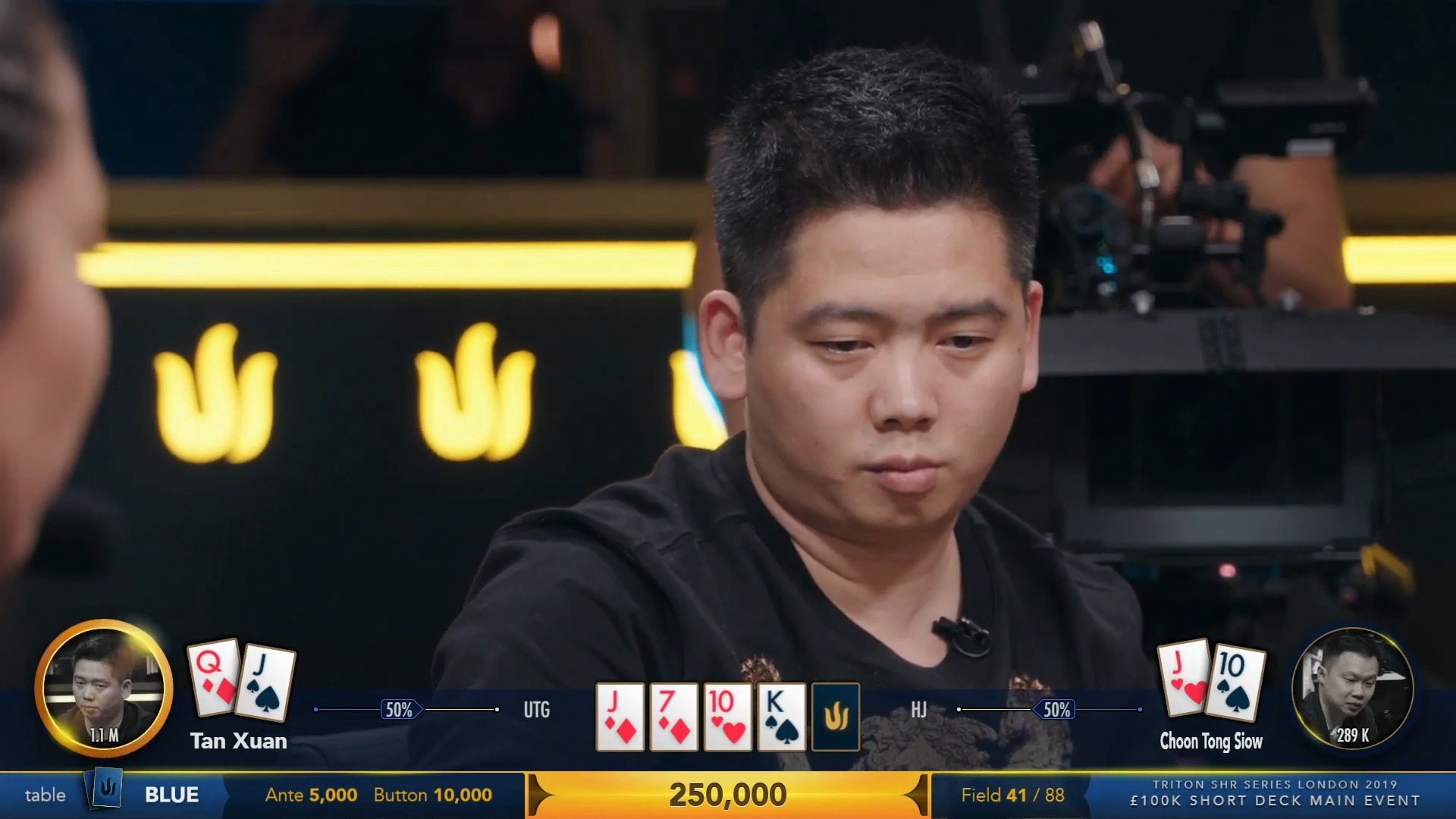 传奇扑克伦敦站德州扑克10W英镑短牌买入赛（四）