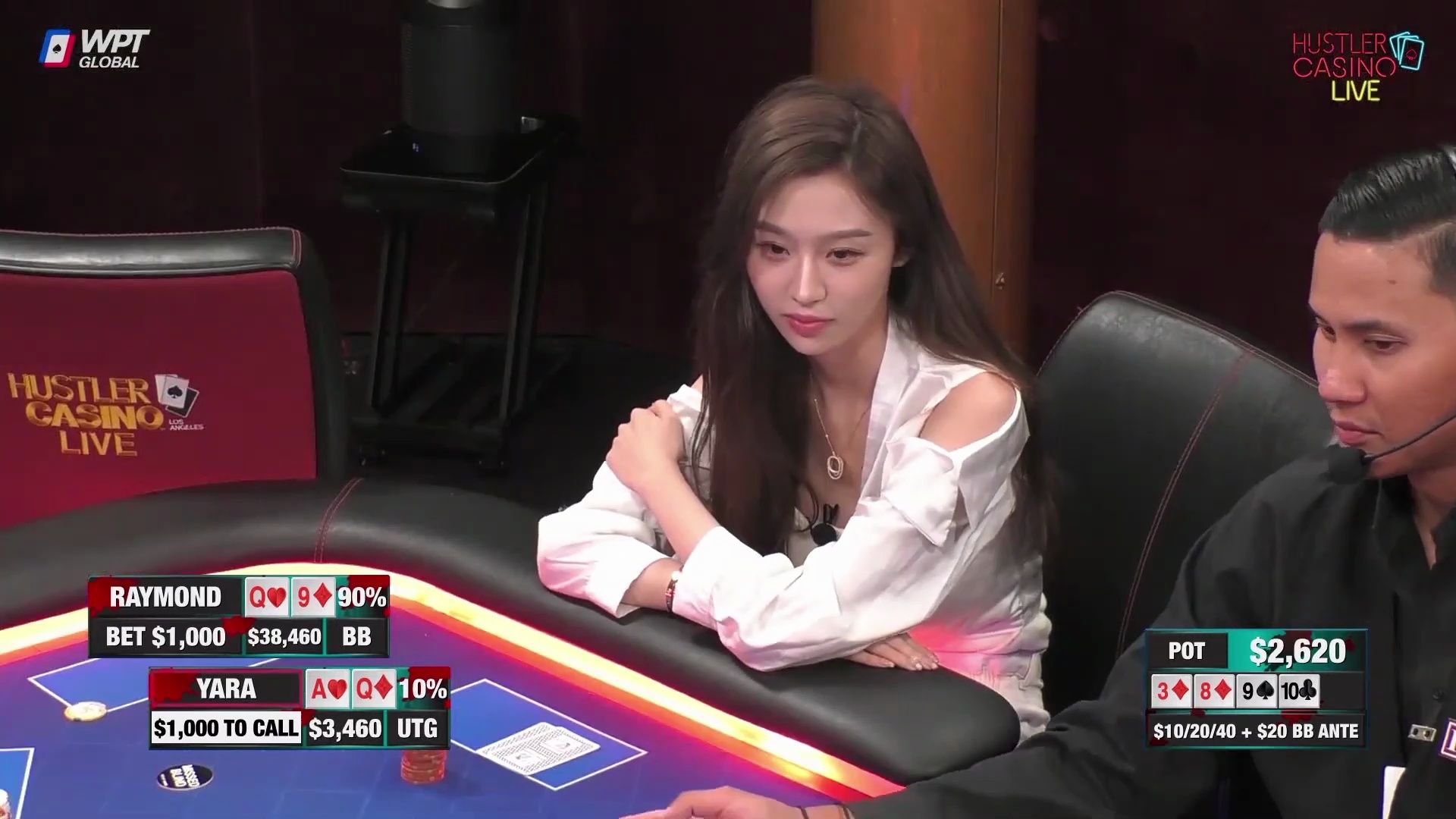 【大鹏德州扑克】中国美女YARA！又输了，太上头！
