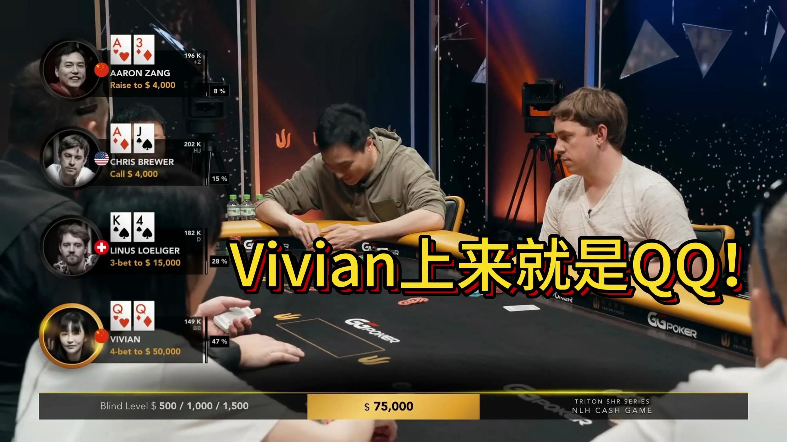 【传奇扑克现金桌】2023传奇扑克特别现金桌Day3第1集！大光头、臧书奴、Vivian、Jason Koon、Linus、Chris众星云集！ Vivian上