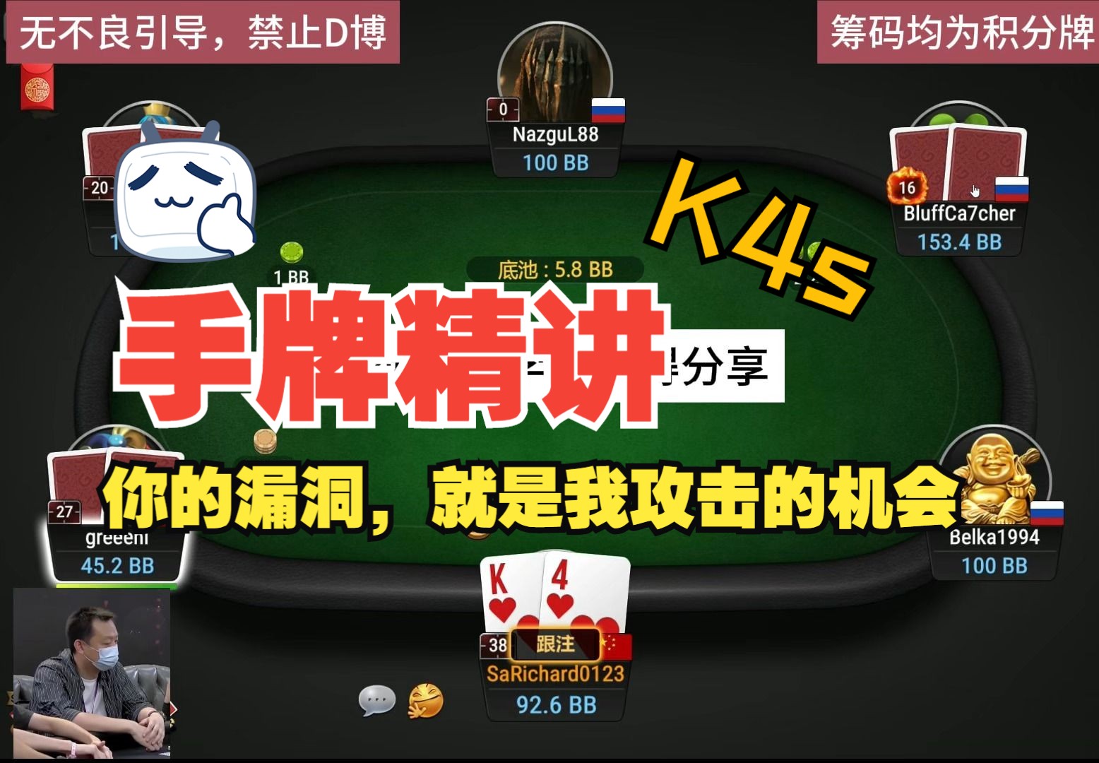 手牌精讲，K4s的心路历程