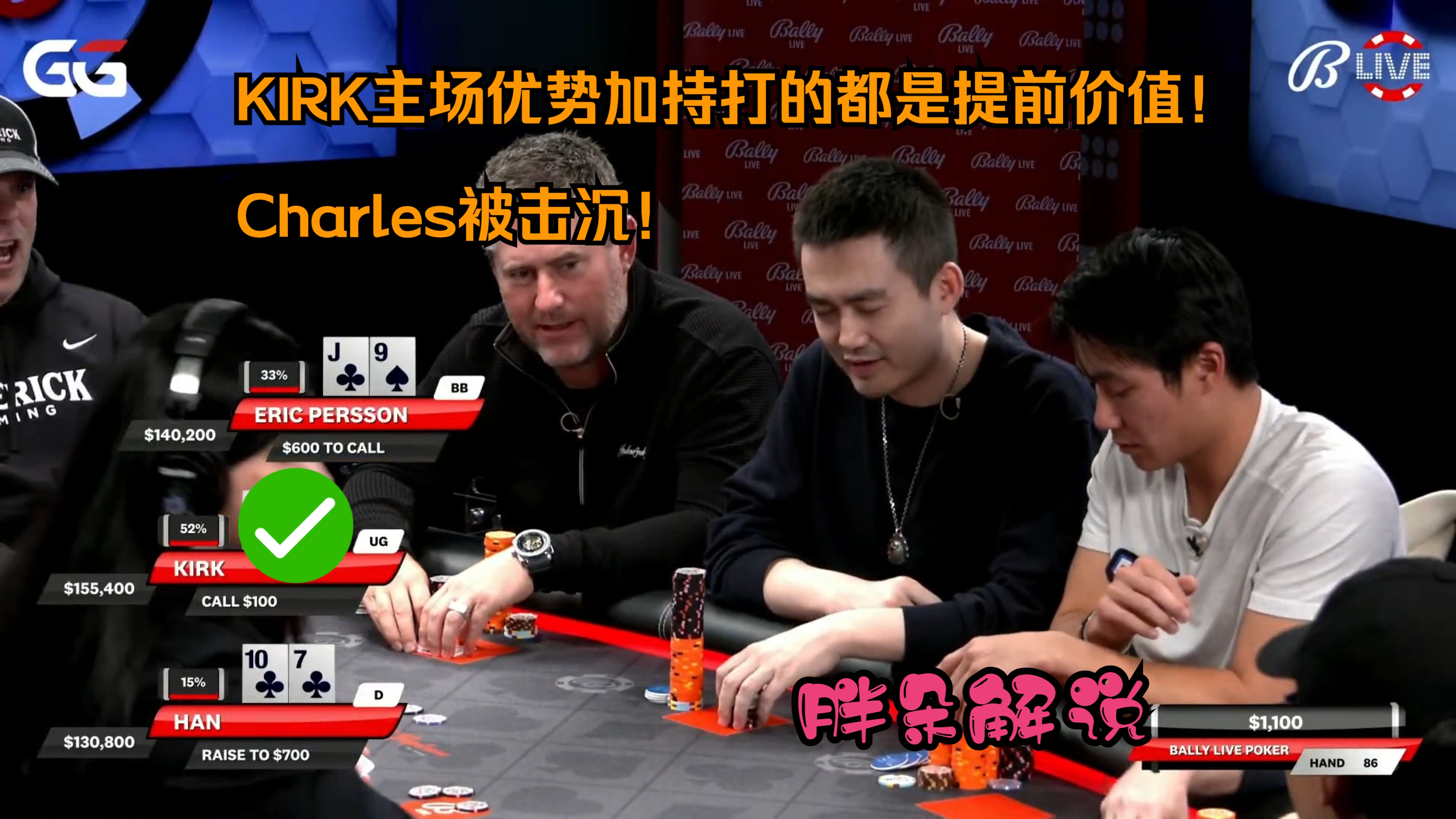 KIRK主场优势加持打的都是提前价值！Charles被击沉！Bally 0203 第二集