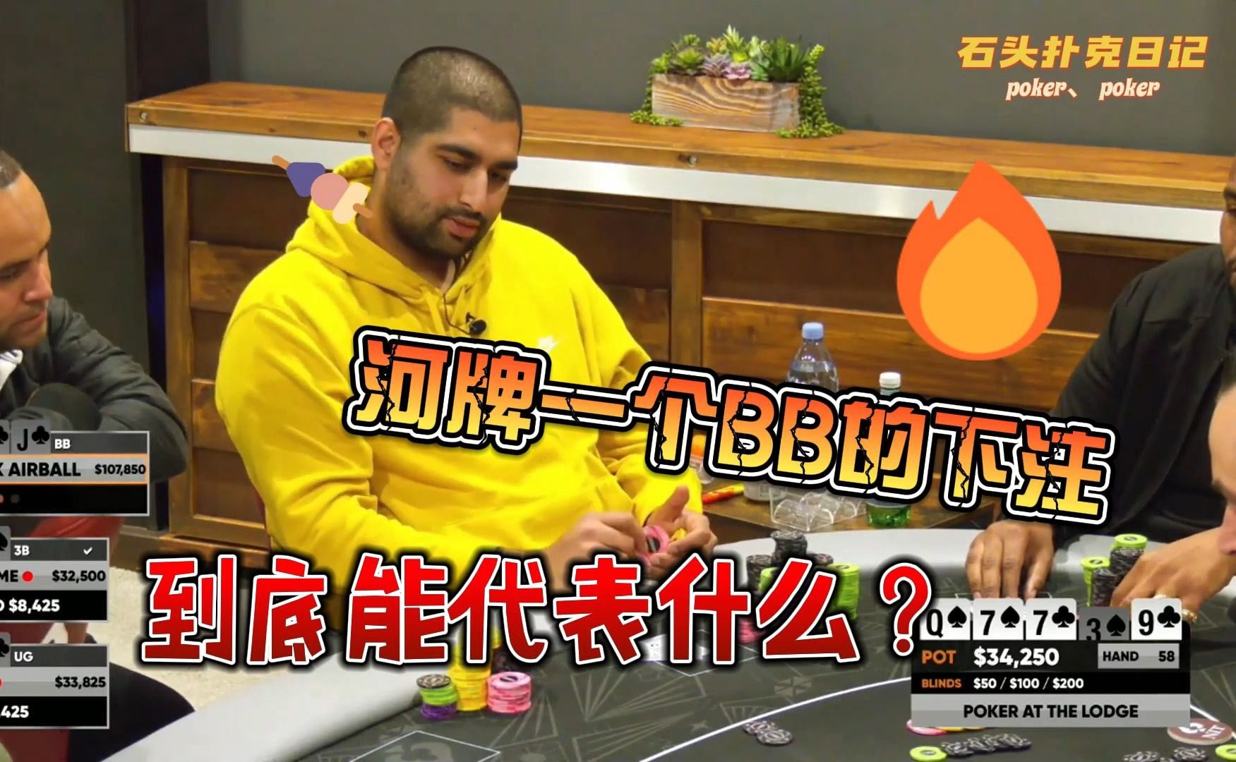 德州扑克：河牌的一个BB下注，到底能代表什么？应该怎么处理